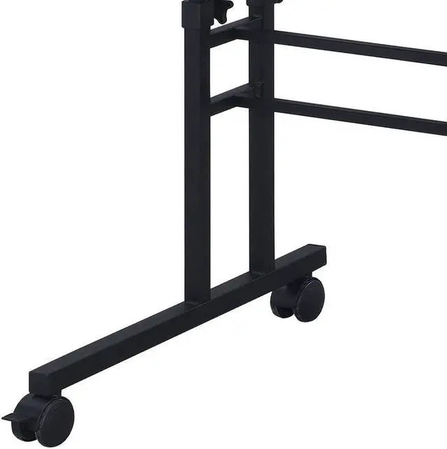 Alt view image 19 of 20 - Techni Mobili Rolling Writing Desk with Height Adjustable Desktop and Moveable Shelf, Black