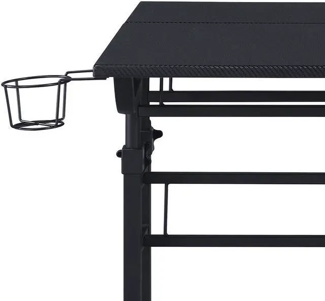 Alt view image 20 of 20 - Techni Mobili Rolling Writing Desk with Height Adjustable Desktop and Moveable Shelf, Black