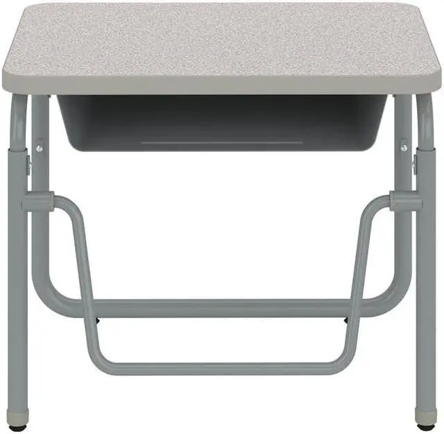 Alt view image 8 of 10 - Safco AlphaBetter 28" Student Desk Pebble Gray (1222GR)