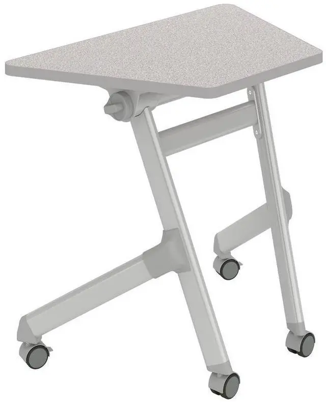 Alt view image 5 of 10 - Safco 1226GR Learn Nesting Trapezoid Desk - 32.83" x 22.25" to 29.5" - Gray