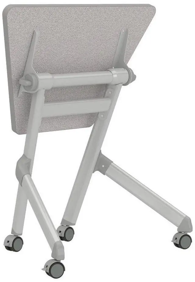 Alt view image 6 of 10 - Safco 1226GR Learn Nesting Trapezoid Desk - 32.83" x 22.25" to 29.5" - Gray
