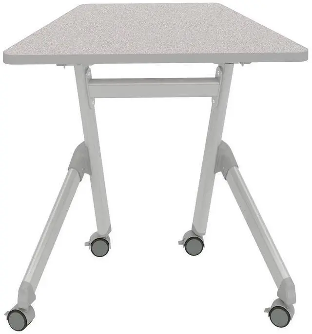 Alt view image 7 of 10 - Safco 1226GR Learn Nesting Trapezoid Desk - 32.83" x 22.25" to 29.5" - Gray