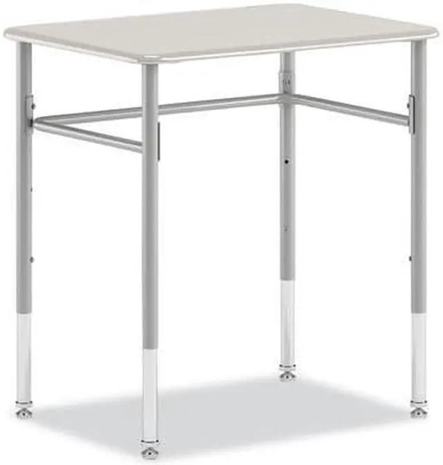 Alt view image 7 of 11 - HON SmartLink 26"W Rectangle Student Desk White/Platinum Metallic 2 Per Carton (HONRECT2026EG1) HONRECT2026EG1T