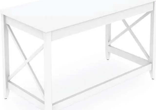 Alt view image 2 of 6 - Farmhouse Writing Desk, 47.24" x 23.62" x 29.53", White