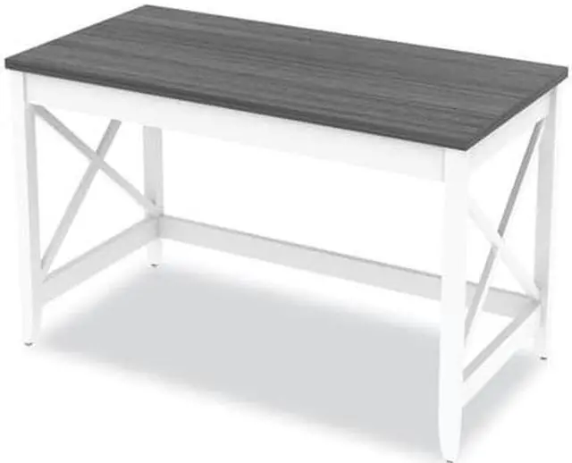 Alt view image 3 of 6 - Farmhouse Writing Desk, 47.24" x 23.62" x 29.53", Gray