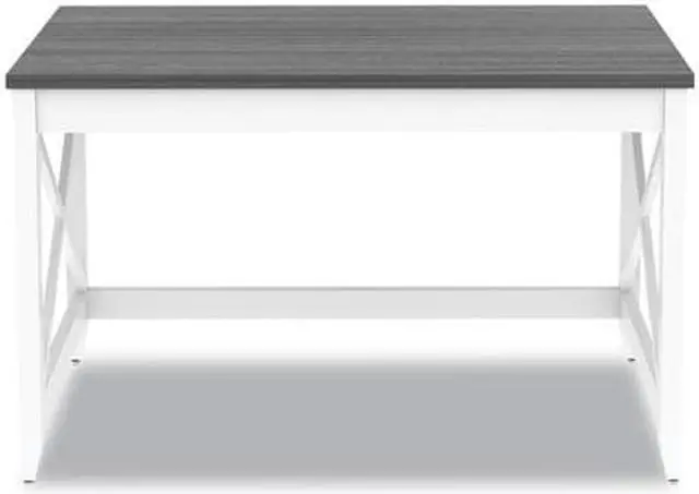 Alt view image 4 of 6 - Farmhouse Writing Desk, 47.24" x 23.62" x 29.53", Gray