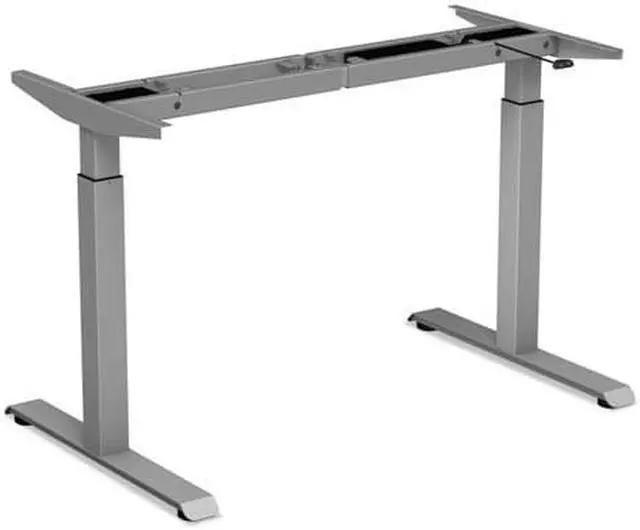 Alt view image 11 of 20 - 2-Stage Electric Adjustable Table Base, 27 1/4" To 47 1/4" High, Gray