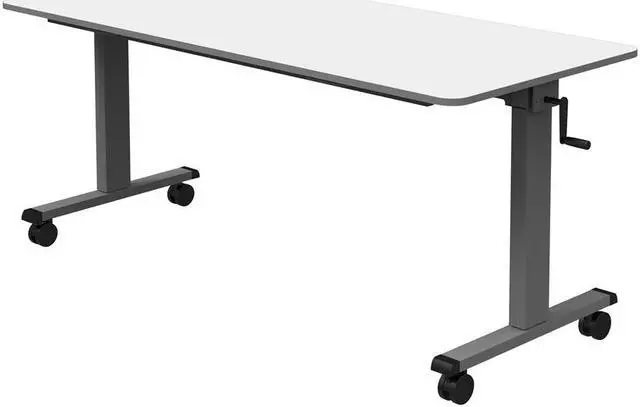 Alt view image 14 of 20 - Luxor STAND-NESTC-72 is a 72" Adjustable flip top Table wih a Crank Handle