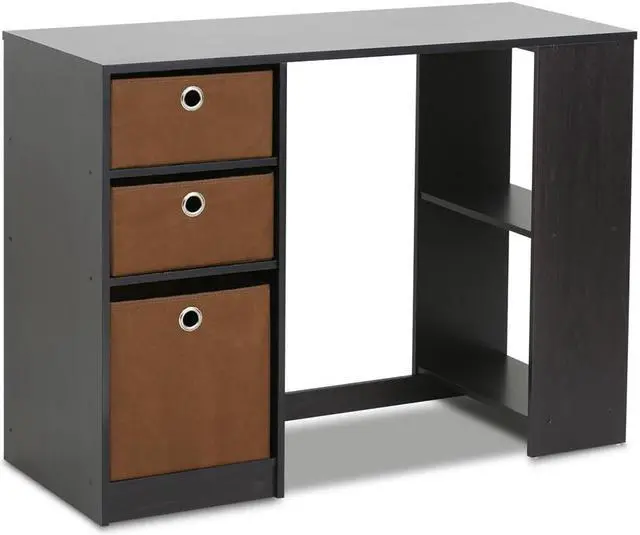 Alt view image 2 of 6 - Furinno 15110 JAYA Modern Computer Study Desk, Espresso