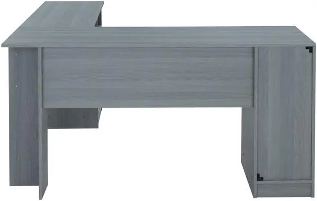 Alt view image 11 of 12 - Techni Mobili Functional L-Shape Desk with Storage, Grey