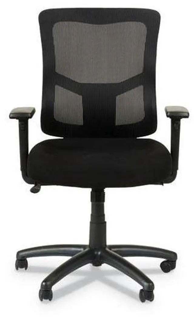 Alt view image 9 of 20 - Alera ALEELT4214F Elusion II Series Mesh Mid-Back Swivel/Tilt Chair with Adjustable Arms