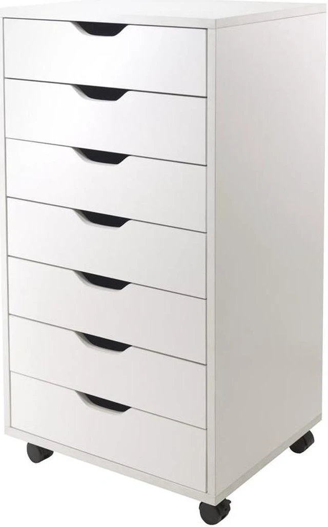 Alt view image 13 of 15 - Winsome Trading 10792 Halifax Cabinet for Closet - Office, 7 Drawers, White