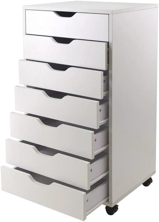 Alt view image 14 of 15 - Winsome Trading 10792 Halifax Cabinet for Closet - Office, 7 Drawers, White