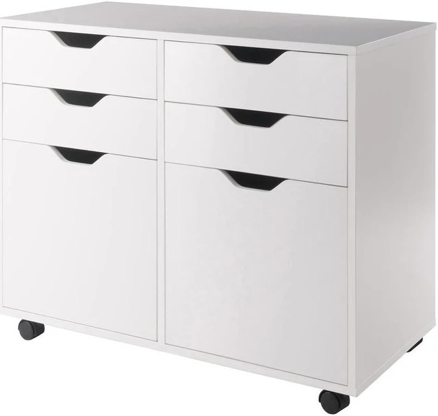 Alt view image 7 of 11 - Halifax Wide 2-Door Storage Cabinet, 4-Drawer, White