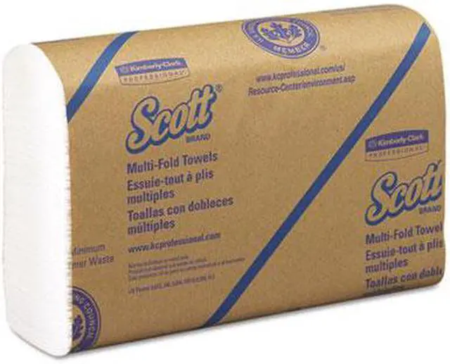 Alt view image 3 of 15 - Scott Multifold Paper Towels, 9 1/5 X 9 2/5, White, 250/Pack, 16 Packs