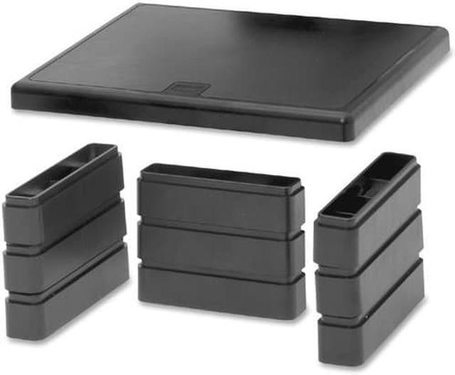 Alt view image 2 of 12 - DAC Height Adjustable LCD/TFT Monitor Riser - 66 lb Load Capacity - Flat Panel Display Type Supported - 4.8" Height x 13" Width x 10.5" Depth - Black