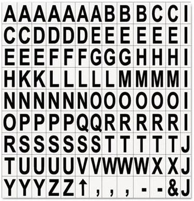 Main image of Bi-silique Interchangeable Magnetic Board Accessories Letters Black 3/4"h KT2220