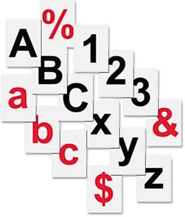 Alt view image 2 of 7 - Bi-silique Interchangeable Magnetic Board Accessories Letters Black 3/4"h KT2220