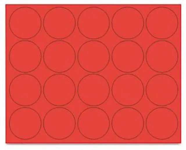 Main image of MasterVision Magnetic Color Coding Dots - 3/4" Diameter - Round - Red - Vinyl - 20 / Pack