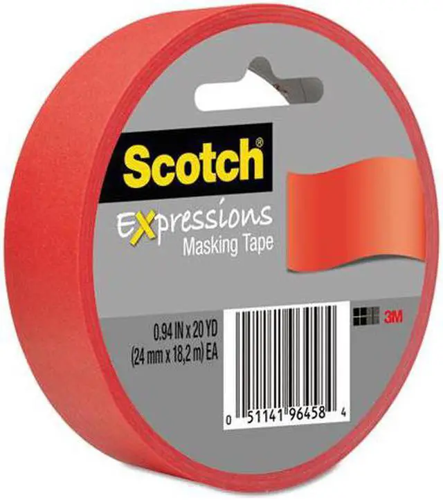 Main image of Scotch Expressions Masking Tape, .94" x 20 yds, Primary Red