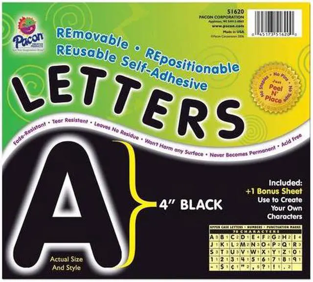 Alt view image 3 of 13 - Pacon Self-Adhesive Removable Letters