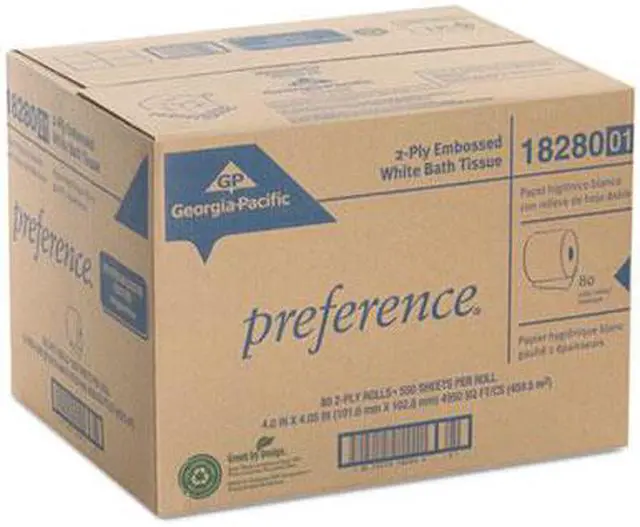 Alt view image 8 of 10 - Embossed 2-Ply Bathroom Tissue, 550 Sheet/Roll, 80 Rolls/Carton