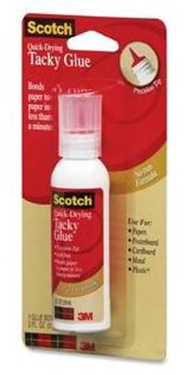 Main image of 3M MMM6052 Tacky Glue- Quick Drying- Dries Clear- Nontoxic- Acid-free- 2 oz