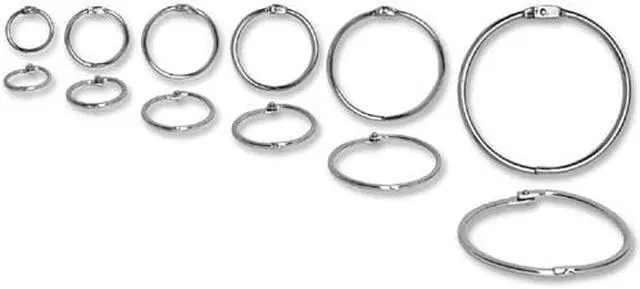 Alt view image 2 of 8 - Book Ring, 1-1/2" Diameter, 100/BX, Silver