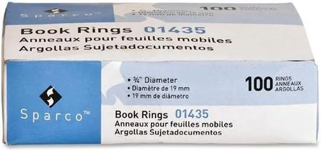Alt view image 5 of 7 - Book Ring, 3/4" Diameter, 100/BX, Silver