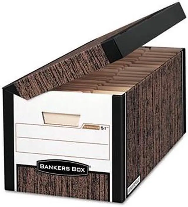 Alt view image 5 of 18 - Bankers Box SYSTEMATIC Med-Duty Storage Boxes Letter 12-1/8 x 24 x 10 Woodgrain