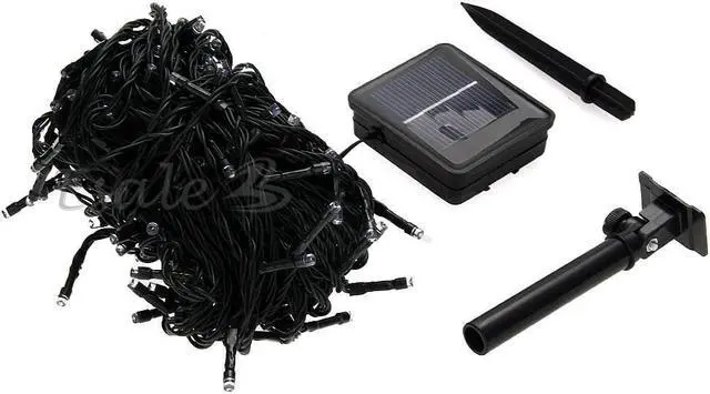 Alt view image 3 of 6 - Solar Power 200 LED Light String Fairy Xmas Garden Party Green Waterproof 22M