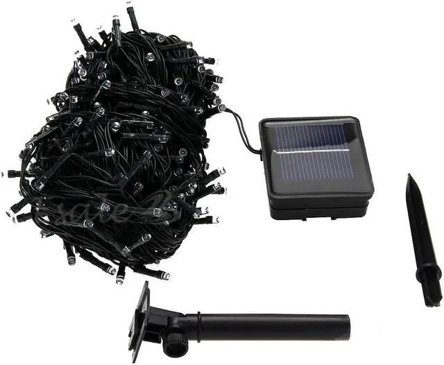 Alt view image 5 of 6 - Solar Power 200 LED Light String Fairy Xmas Garden Party Green Waterproof 22M