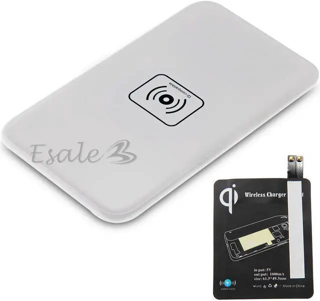 Alt view image 2 of 6 - Qi Wireless White Charger Charging Pad Black Receiver for Samsung Galaxy S4
