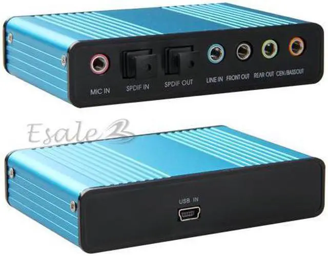 Alt view image 4 of 4 - USB External 6 Channel Optical Digital Audio Sound Card Adapter SPDIF for PC