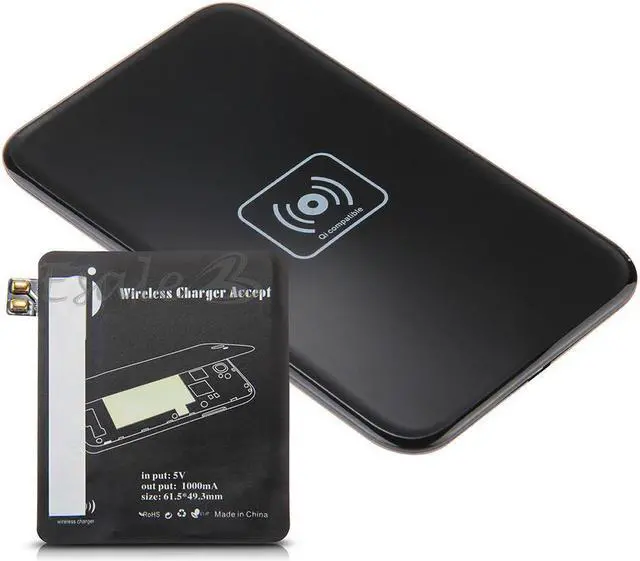 Alt view image 2 of 6 - Qi Wireless Charger Charging Pad+Receiver for Samsung Galaxy NOTE2 N7100