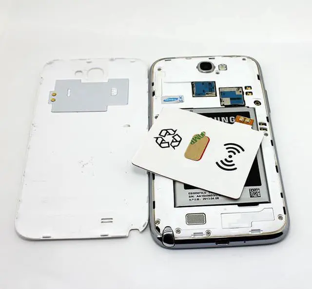 Alt view image 7 of 7 - Qi Wireless Charger Qi Transmitter White Qi Wireless Charging Pad/Mat/Plate (MC-02A) + Qi Wireless Receiver (MC-Note2) Charging for Samsung Galaxy Note 2 N7100
