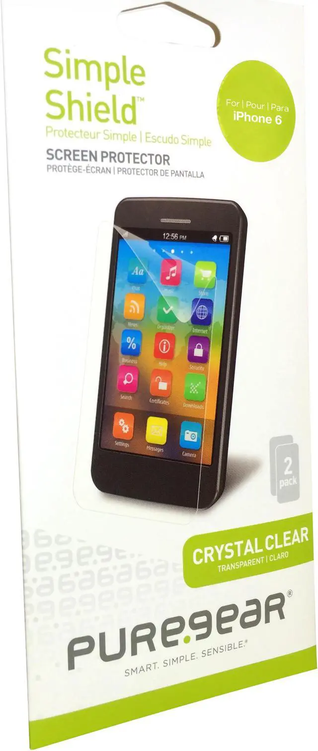 Alt view image 2 of 7 - PureGear Clear 2-Pack Simple Shield for iPhone 6 4.7in 60837PG