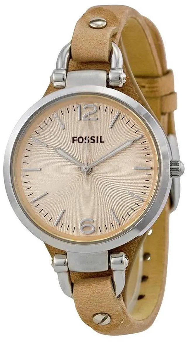 Main image of Fossil Georgia Beige Dial Sand Tan Leather Ladies Watch ES2830