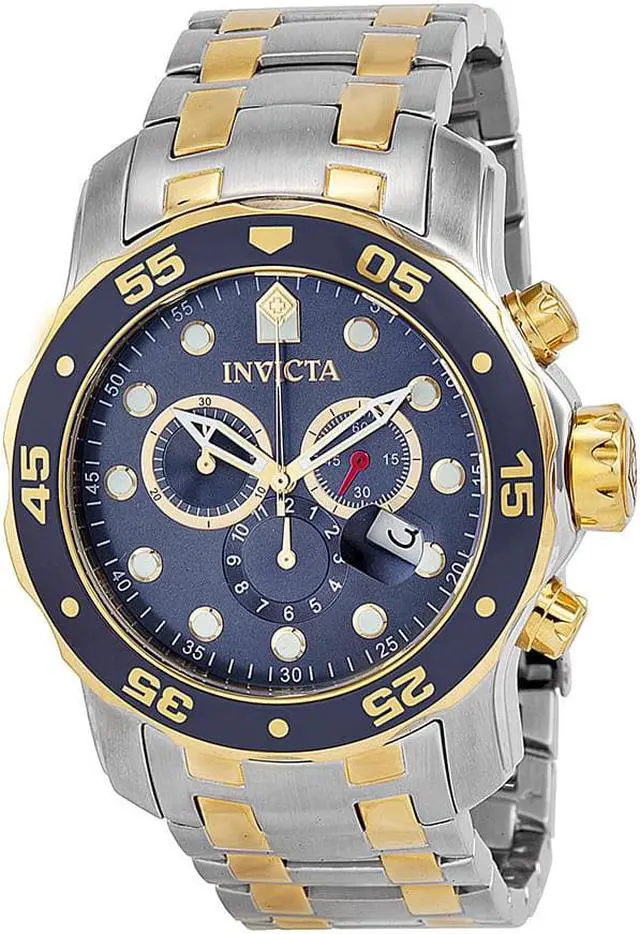 Alt view image 5 of 19 - Invicta  Pro Diver 0077  Stainless Steel Chronograph  Watch