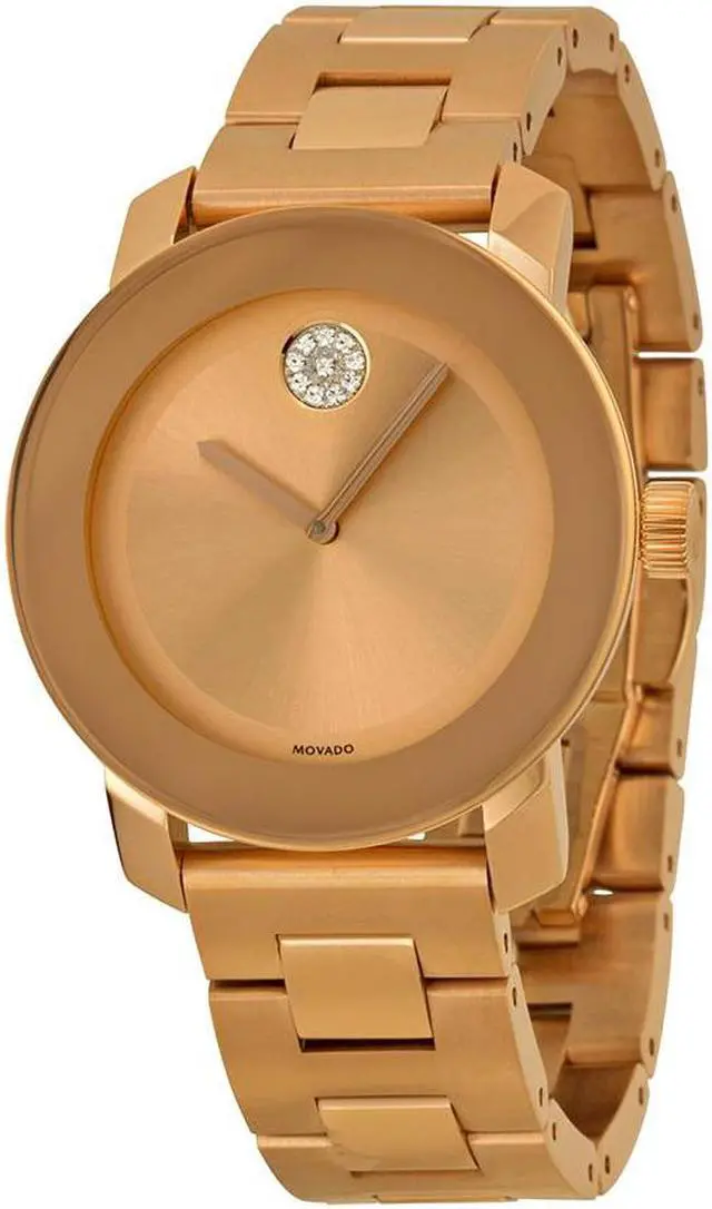 Alt view image 6 of 20 - Movado Bold Ladies Crystal Rose Gold Tone Bracelet Swiss Quartz Watch 3600086
