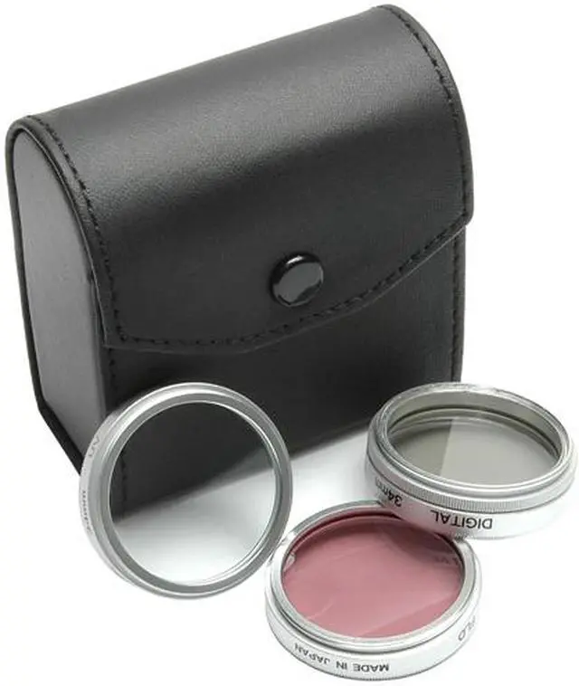 Main image of Crystal Optics 3-Piece Filter Kit (34mm UV/FLD/PL) - Silver