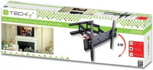 Alt view image 4 of 4 - 2-Arm Tilt/Swivel TV Wall Mount- 23-55in