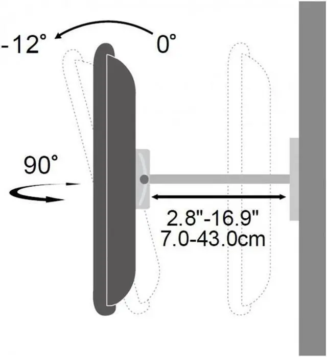Alt view image 2 of 4 - 2-Arm Tilt/Swivel TV Wall Mount- 23-55in