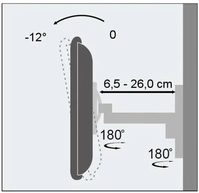 Alt view image 2 of 13 - 1-Arm Tilt/Swivel TV Wall Mount- 19-37in