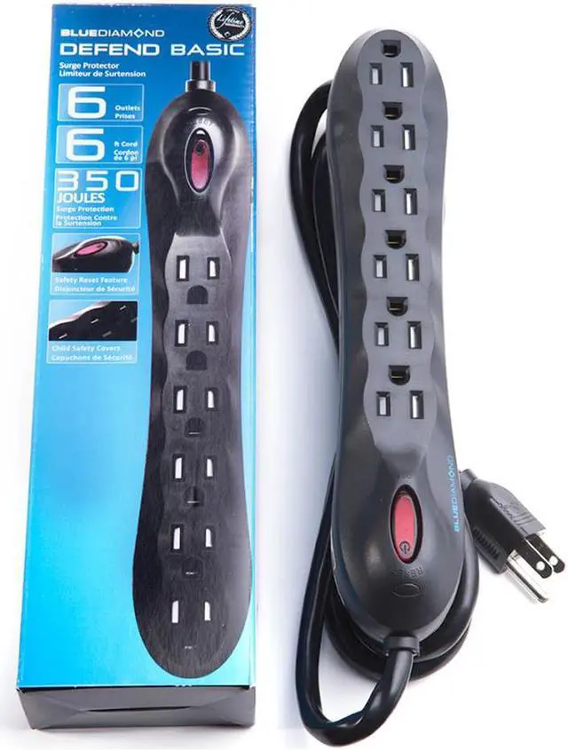 Alt view image 3 of 4 - BlueDiamond BB-30TC-1B, Defend Basic Surge Protector, 6.0 Feet