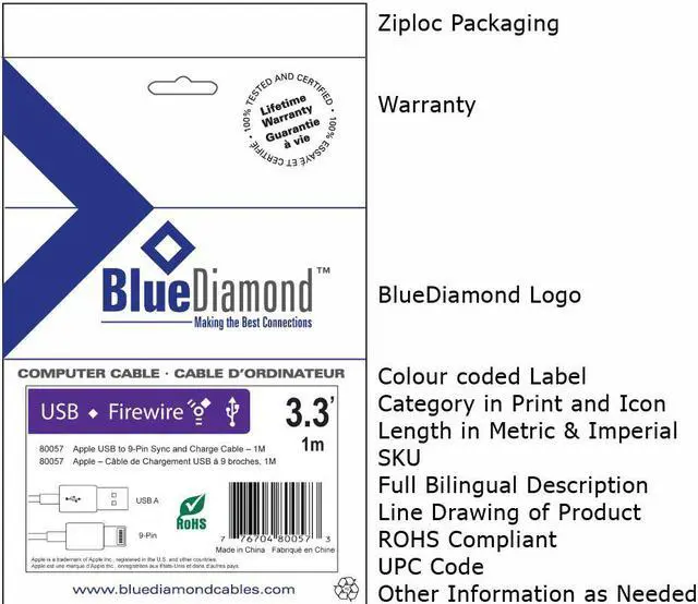 Alt view image 2 of 2 - Cat6 Patch Cable - BL, 20ft Blue
