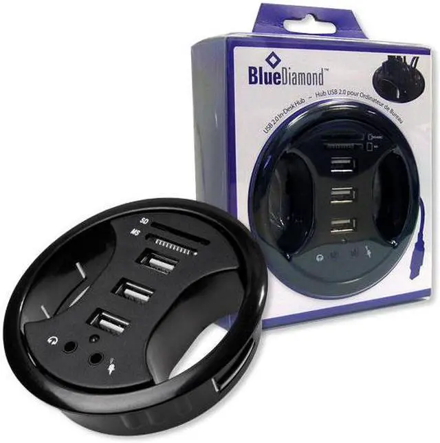 Main image of USB 2.0 In-desk Hub w/CdRdr-3 Port,3inch