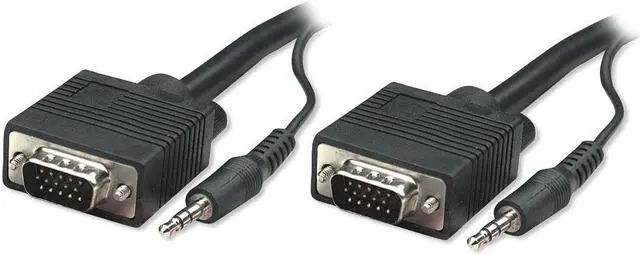 Main image of SVGA MM Cable with Audio - 25ft, BK