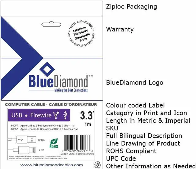 Alt view image 2 of 2 - CAT5e Patch Cable - BL, 50ft Blue