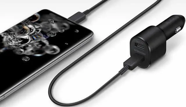 Alt view image 3 of 3 - Samsung Dual Super Fast Car Charger 60W (45W+15W) Black Car Chargers